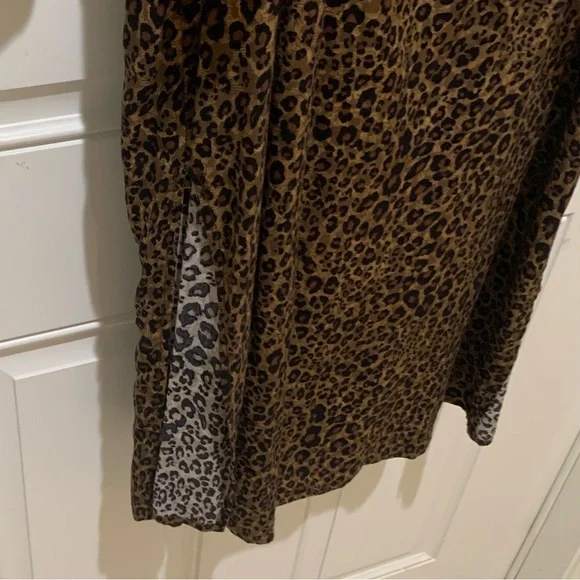 DRESS Leopard Print 2 PC Jacket Buttons and MIDI Sleeveless Set With Slits 22W - Picture 7 of 13